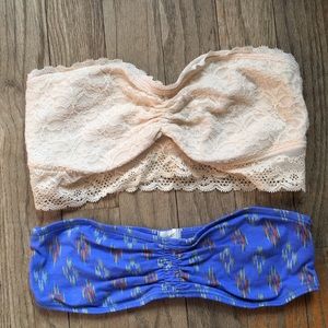 Aerie Laced Pink & Purple Bandeau Set